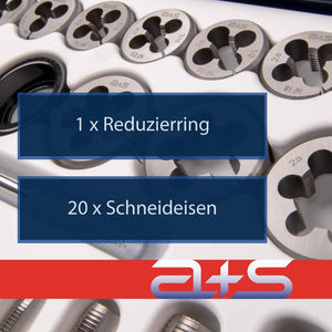 a+s Gewindeschneider-Set Zoll, 45-tlg. (UNC/UNF 1/8–3/4")