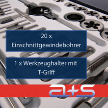 Lade das Bild in den Galerie-Viewer, a+s Gewindeschneider-Set Zoll, 45-tlg. (UNC/UNF 1/8–3/4&quot;)
