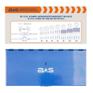 a+s Gewindeschneider-Set, 32-tlg. (M3–M12)