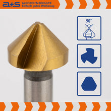 Lade das Bild in den Galerie-Viewer, a+s Kegelsenker-Set, 6-tlg., TiN-beschichtet (M3–M10)