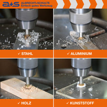 Lade das Bild in den Galerie-Viewer, a+s Kegelsenker-Set, 6-tlg., TiN-beschichtet (M3–M10)