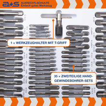 Lade das Bild in den Galerie-Viewer, a+s Gewindeschneider-Set, 110-tlg. (M, MF, UNC, UNF, UNS, NPT)