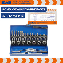 Lade das Bild in den Galerie-Viewer, a+s Gewindeschneider-Set, 32-tlg. (M3–M12)