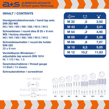 Lade das Bild in den Galerie-Viewer, a+s Gewindeschneider-Set, 32-tlg. (M3–M12)