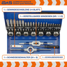 Lade das Bild in den Galerie-Viewer, a+s Gewindeschneider-Set, 32-tlg. (M3–M12)
