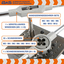 Lade das Bild in den Galerie-Viewer, a+s Gewindeschneider-Set, 32-tlg. (M3–M12)