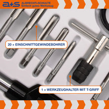 Lade das Bild in den Galerie-Viewer, a+s Gewindeschneider-Set Zoll, 45-tlg. (UNC/UNF)