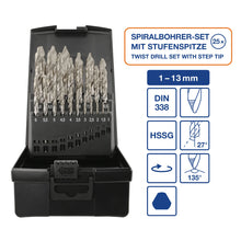 Lade das Bild in den Galerie-Viewer, a+s HSS Spiralbohrer Set 1–13,0 mm, 25-tlg.