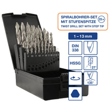 Lade das Bild in den Galerie-Viewer, a+s HSS Spiralbohrer Set 1–13,0 mm, 25-tlg.