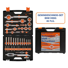 Load image into Gallery viewer, BSW Thread Cutting Set 1/4''–1'', 46-piece