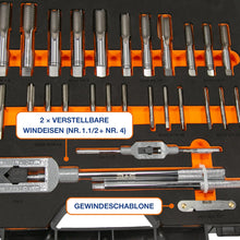 Load image into Gallery viewer, BSW Thread Cutting Set 1/4''–1'', 46-piece