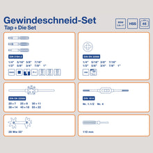 Load image into Gallery viewer, BSW Thread Cutting Set 1/4''–1'', 46-piece