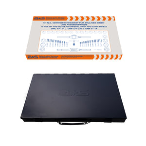 a+s Gewindeschneider-Set Zoll, 45-tlg. (UNC/UNF 1/8–3/4")