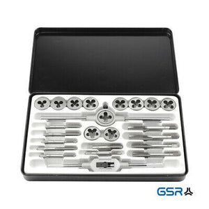 24 tlg. Gewindeschneider Set Metrisch + Metrisch Fein + Zoll - Bohrer-Outlet
