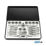 24 tlg. Gewindeschneider Set Metrisch + Metrisch Fein + Zoll - Bohrer-Outlet