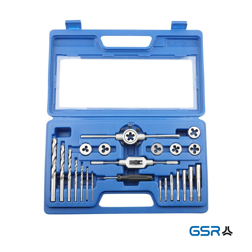 Gewindeschneidsatz 24 teilig Metrisches Gewinde M3 bis M12 HSS-geschliffen - Bohrer-Outlet