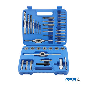Gewindeschneidsatz 40 teilig Metrisches Gewinde M3 bis M12 HSS-geschliffen - Bohrer-Outlet