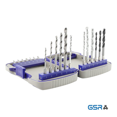 20-tlg. Spiralbohrer-Bit Set für Holz, Metall und Stein - Bohrer-Outlet