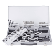 Gewindeschneid Set mit Gewindebohrern M3 - M12 HSS-G 45-teilig