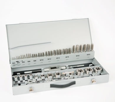Thread cutting set with taps M3 - M20 HSS-G 56-piece